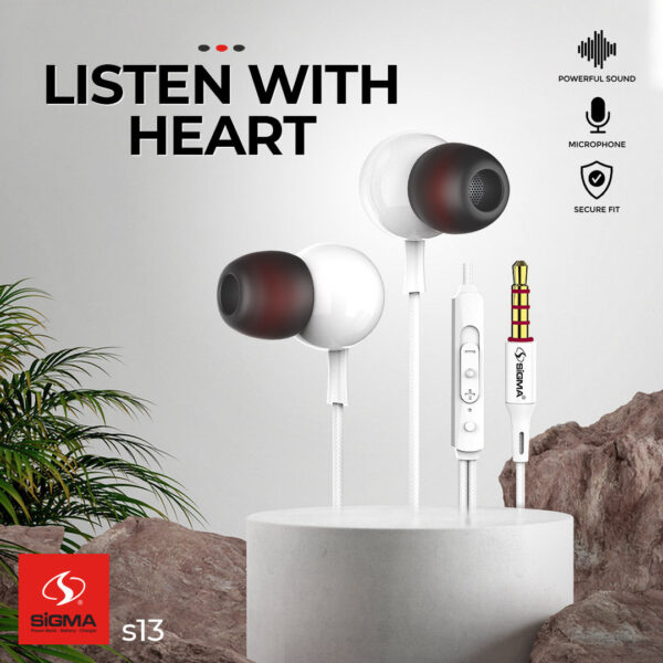 sigma stereo earphones s13