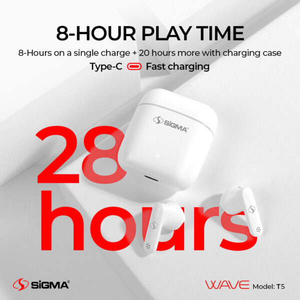 sigma wireless earbuds wave t5 tws