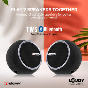 sigma loudy portable speaker wps 01 (pair)